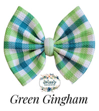 Load image into Gallery viewer, Green Gingham