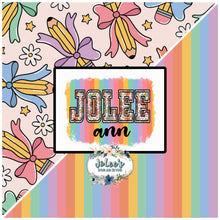 Load image into Gallery viewer, B2S - Pencil/Bow Stripes