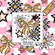 Load image into Gallery viewer, Checkered Pink Bow Pencil