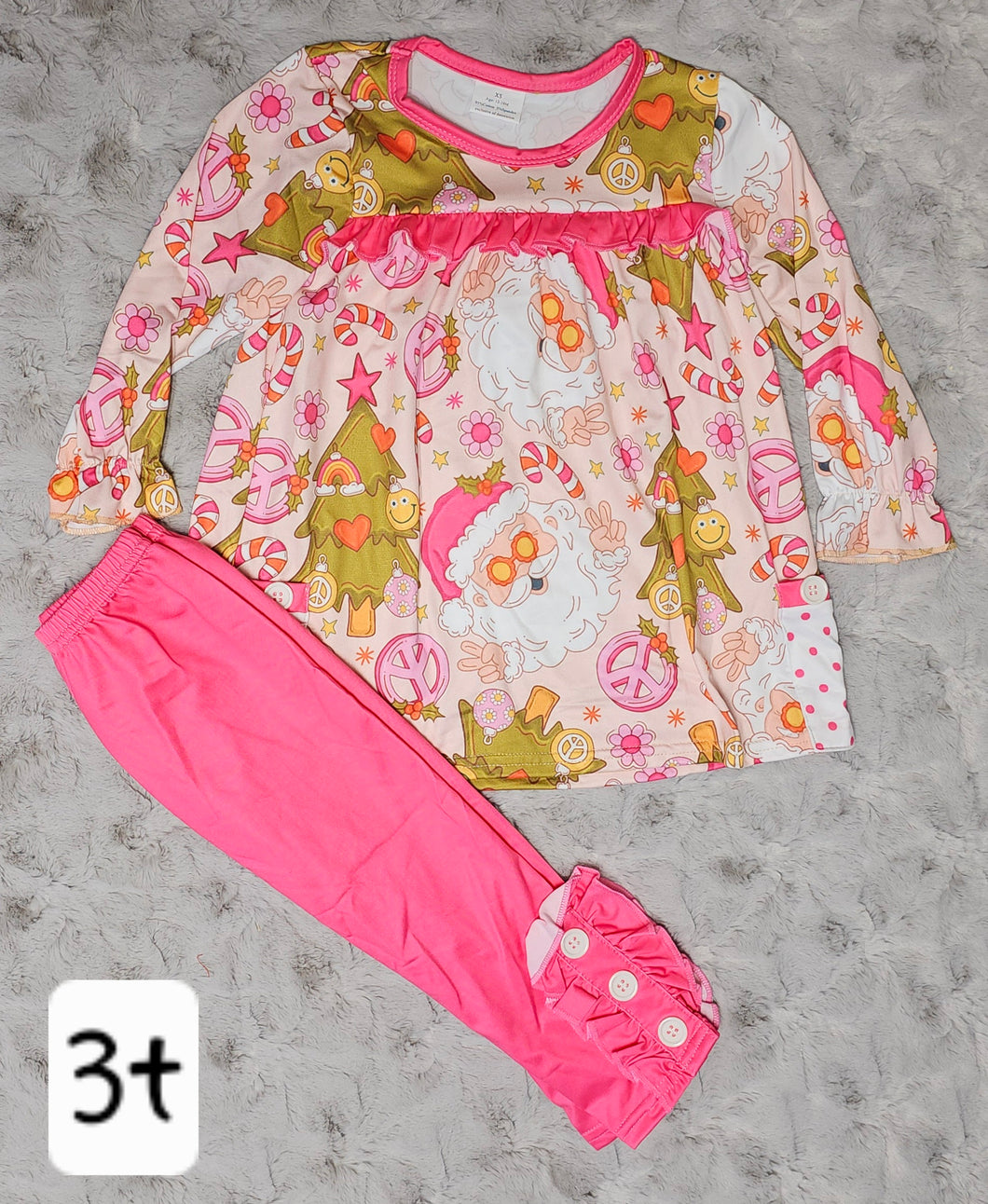 Ruffled Christmas Legging Set