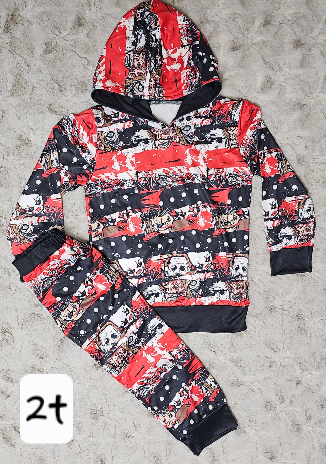 Hooded Halloween Pants Set