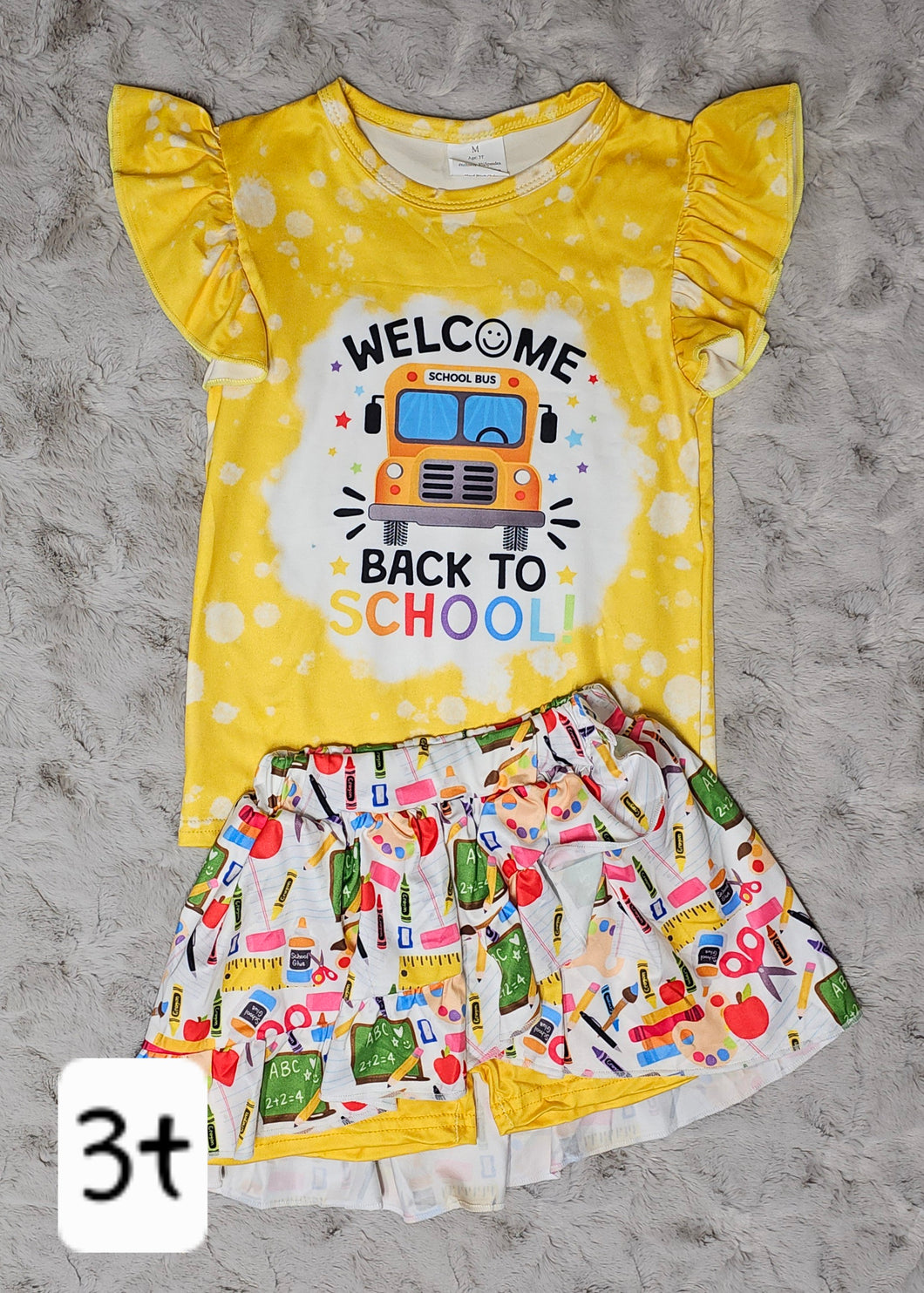 Ruffled Back to School Skort Set