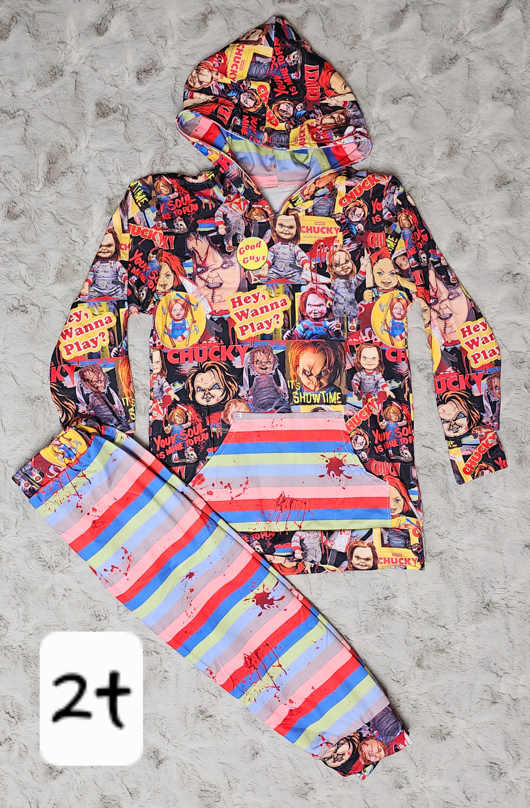 Hooded Halloween Pants Set