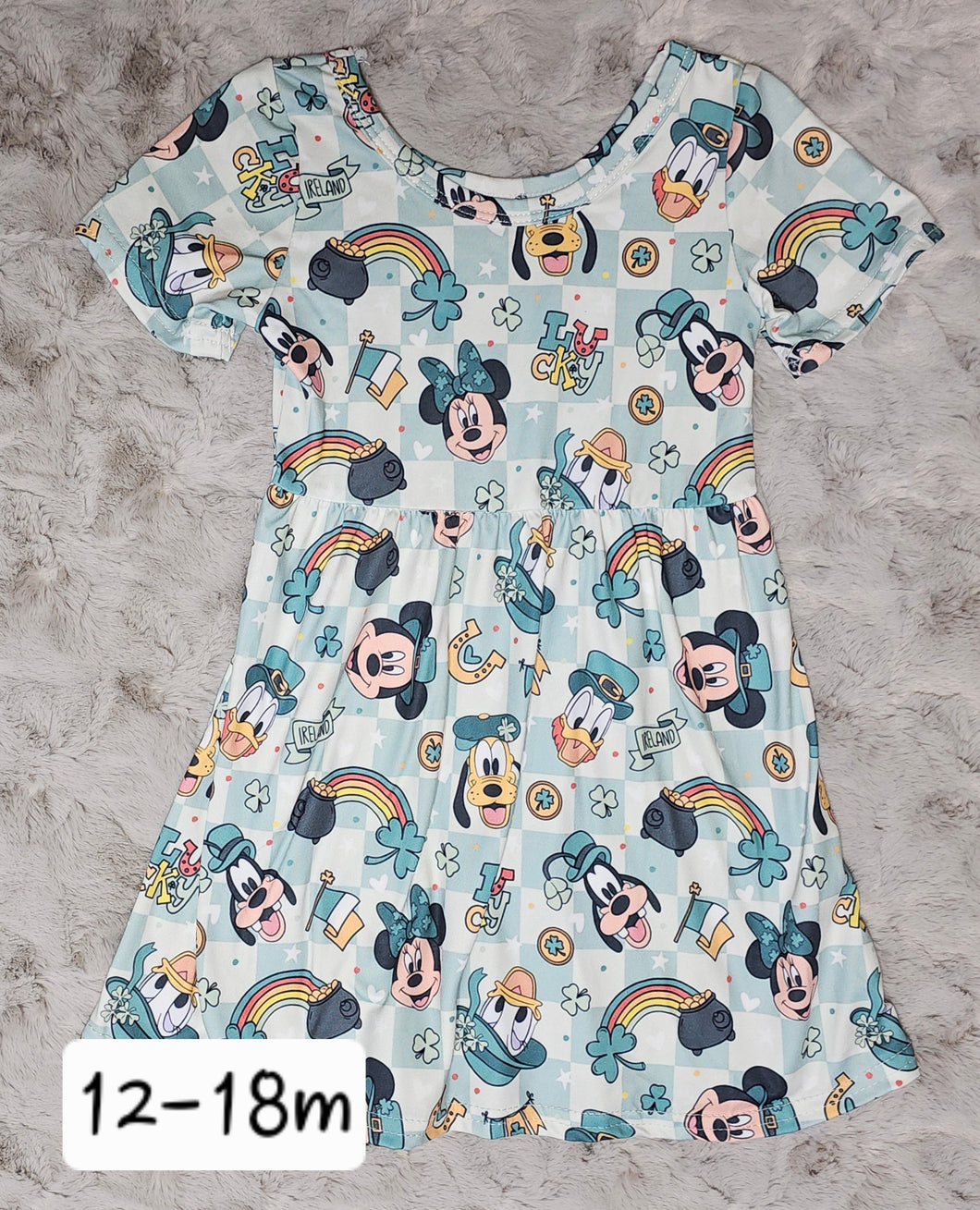 Short Sleeve St. Patrick's Character Dress