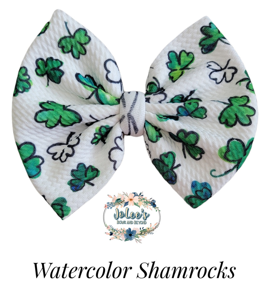 Watercolor Shamrocks