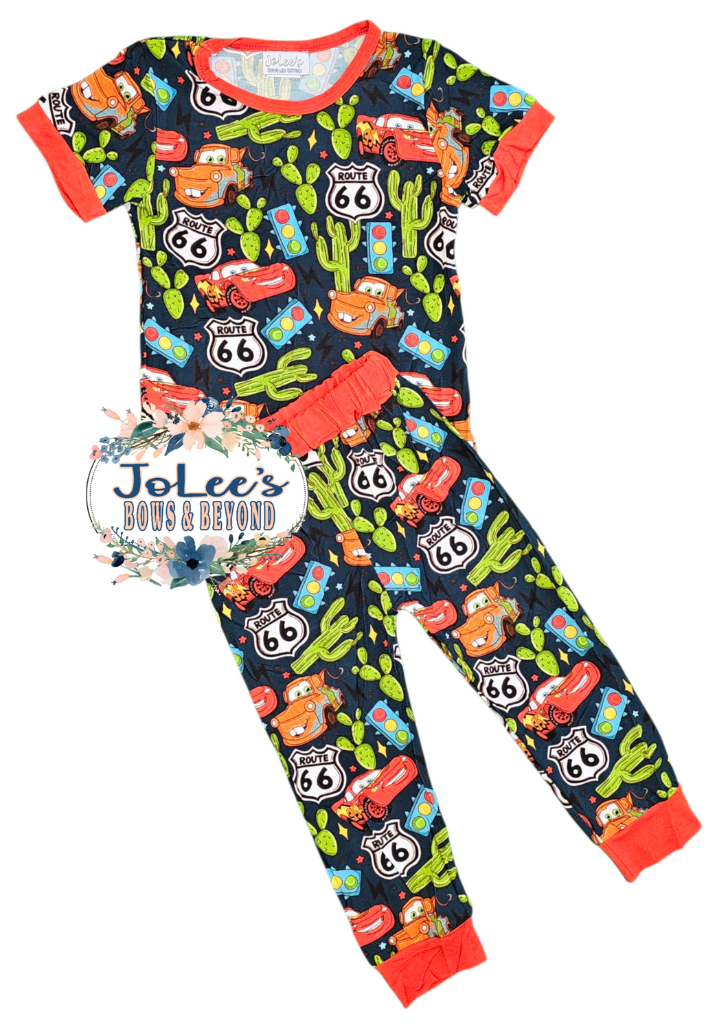 Bamboo Red Character Pants Set