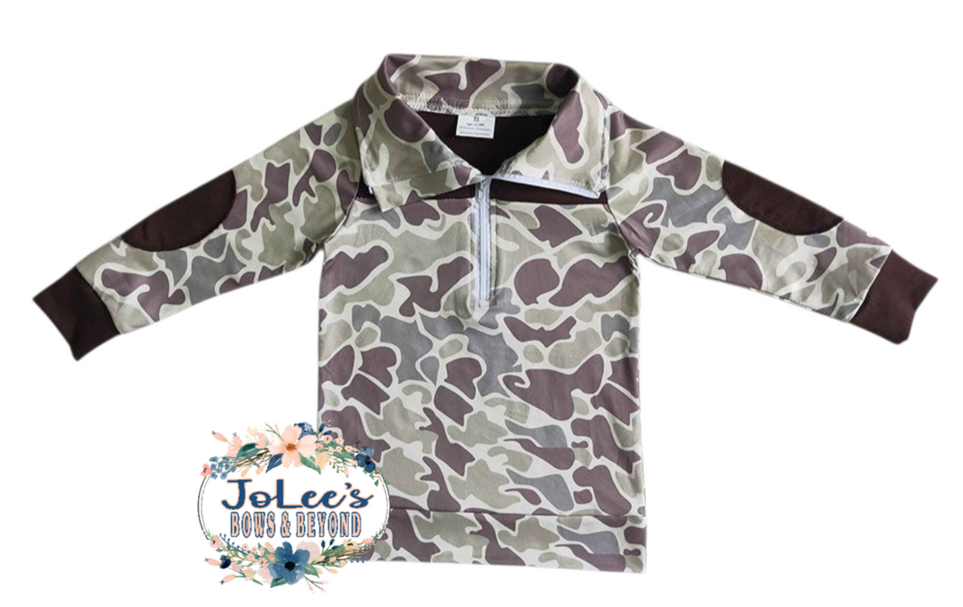 Brown Camo Pullover