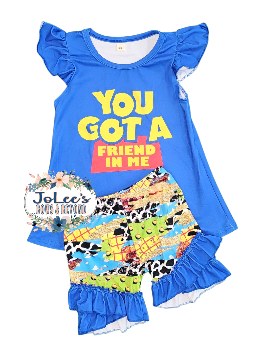 Ruffled Friend In Me Shorts Set