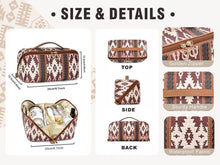 Load image into Gallery viewer, Aztec Printed Pleather Make-up Bag
