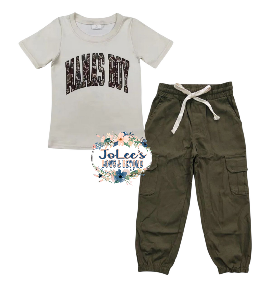 Mama's Boy Cargo Pants Set