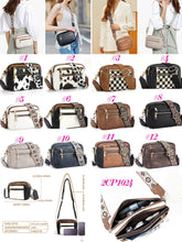 Load image into Gallery viewer, Leather Crossbody 4-zipper
