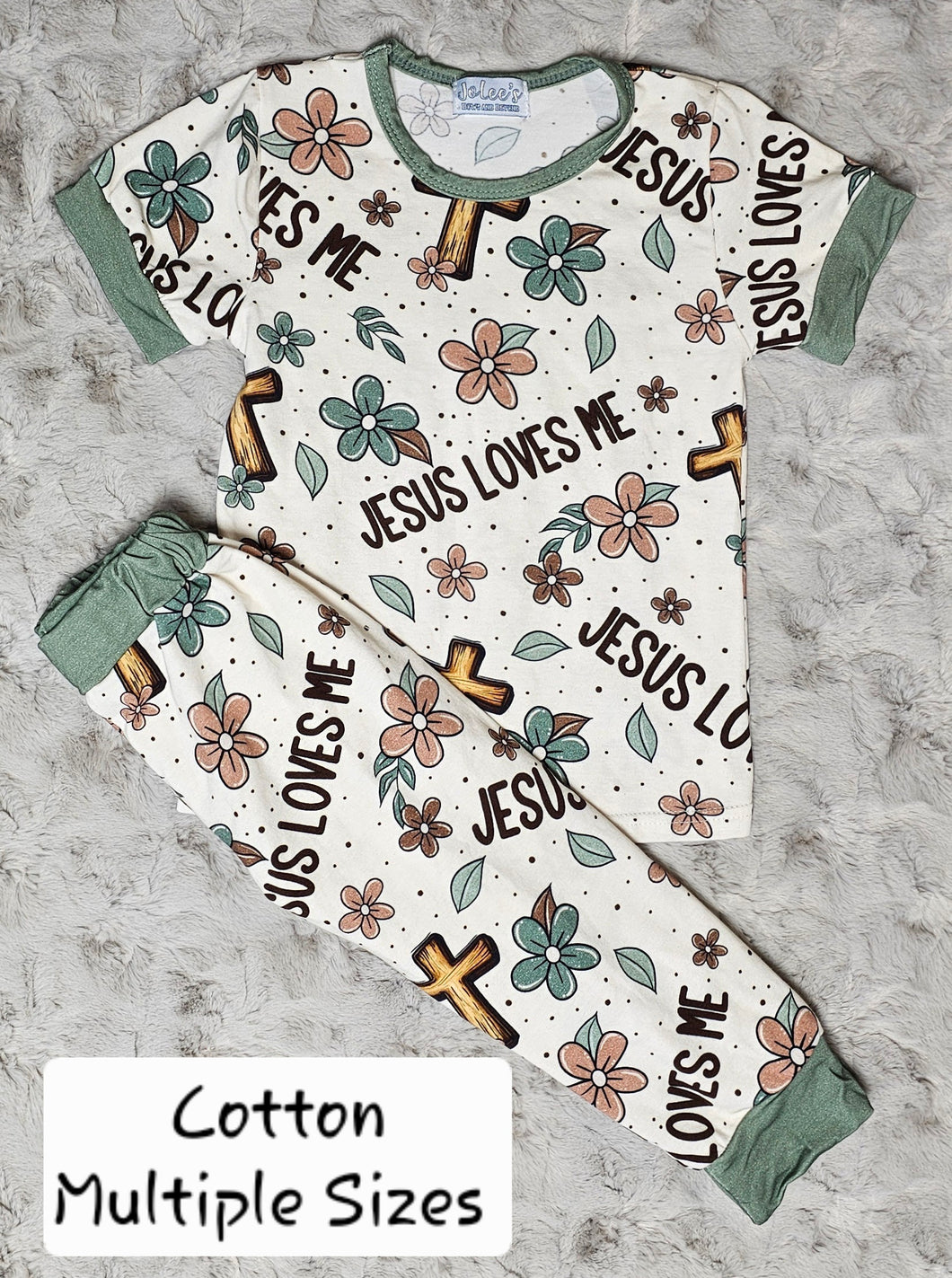 Jesus Loves Me Pants Set(Cotton)