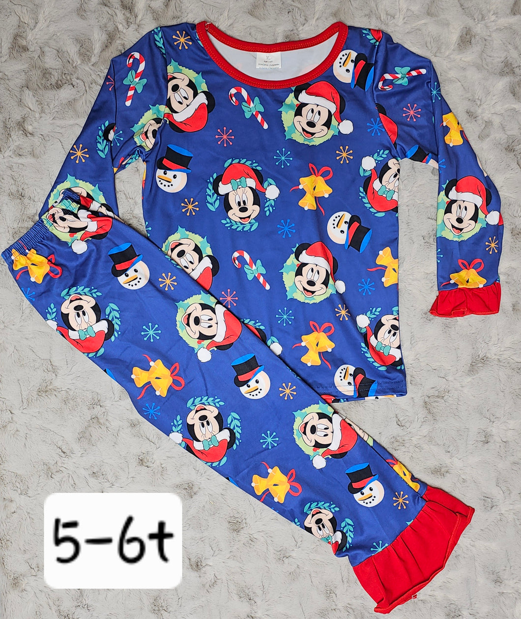 Christmas Ruffled Pants Set