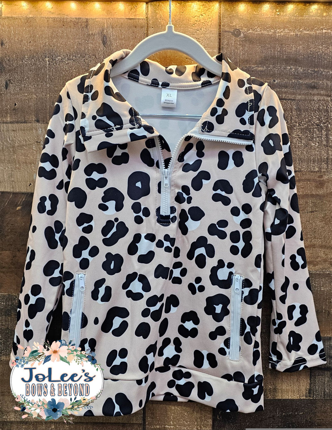 Yoga Brown Leopard Pocket Pullover