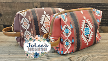 Load image into Gallery viewer, Aztec Printed Pleather Make-up Bag
