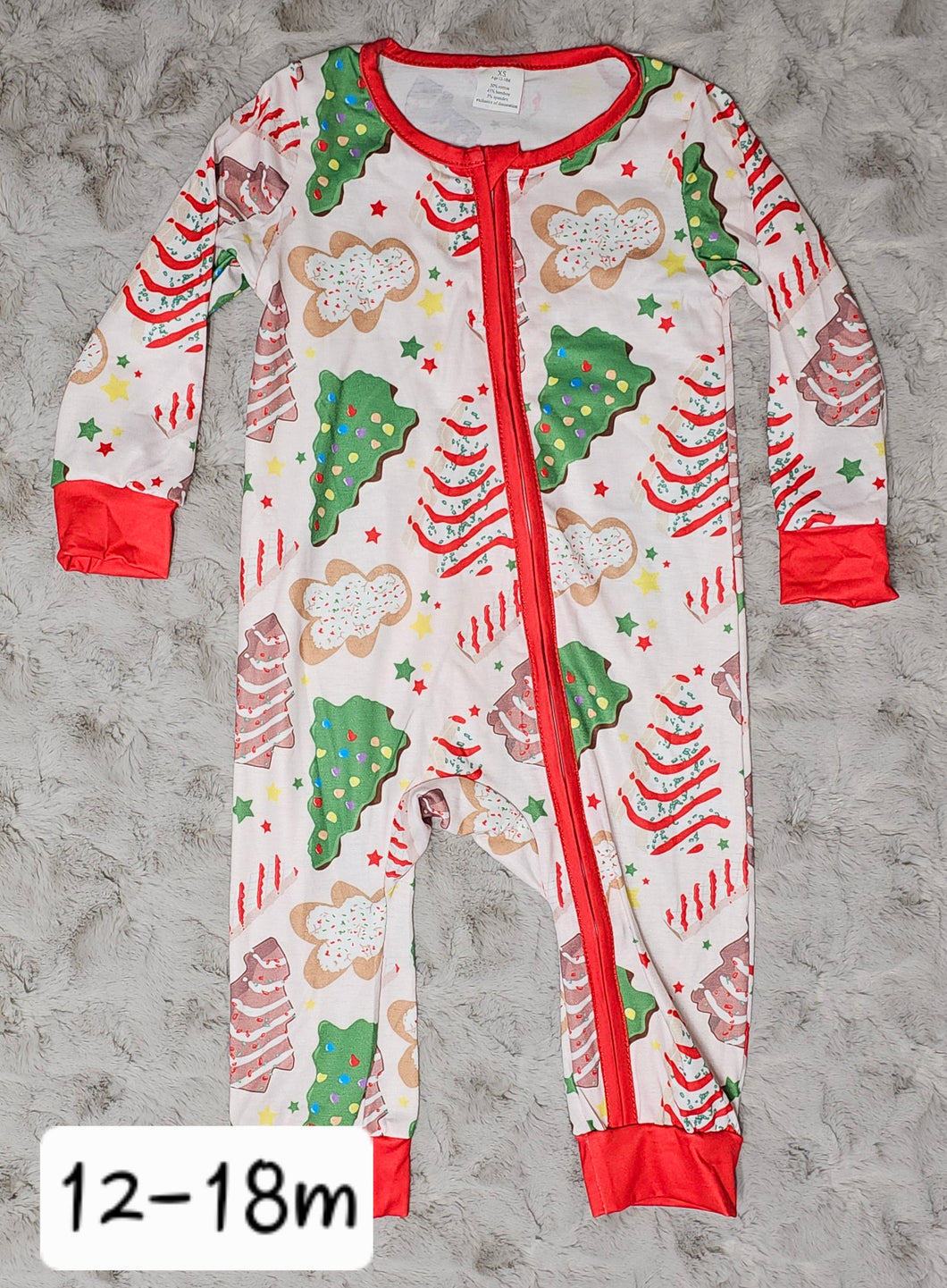 Long Sleeve Christmas Cake Zip-Up