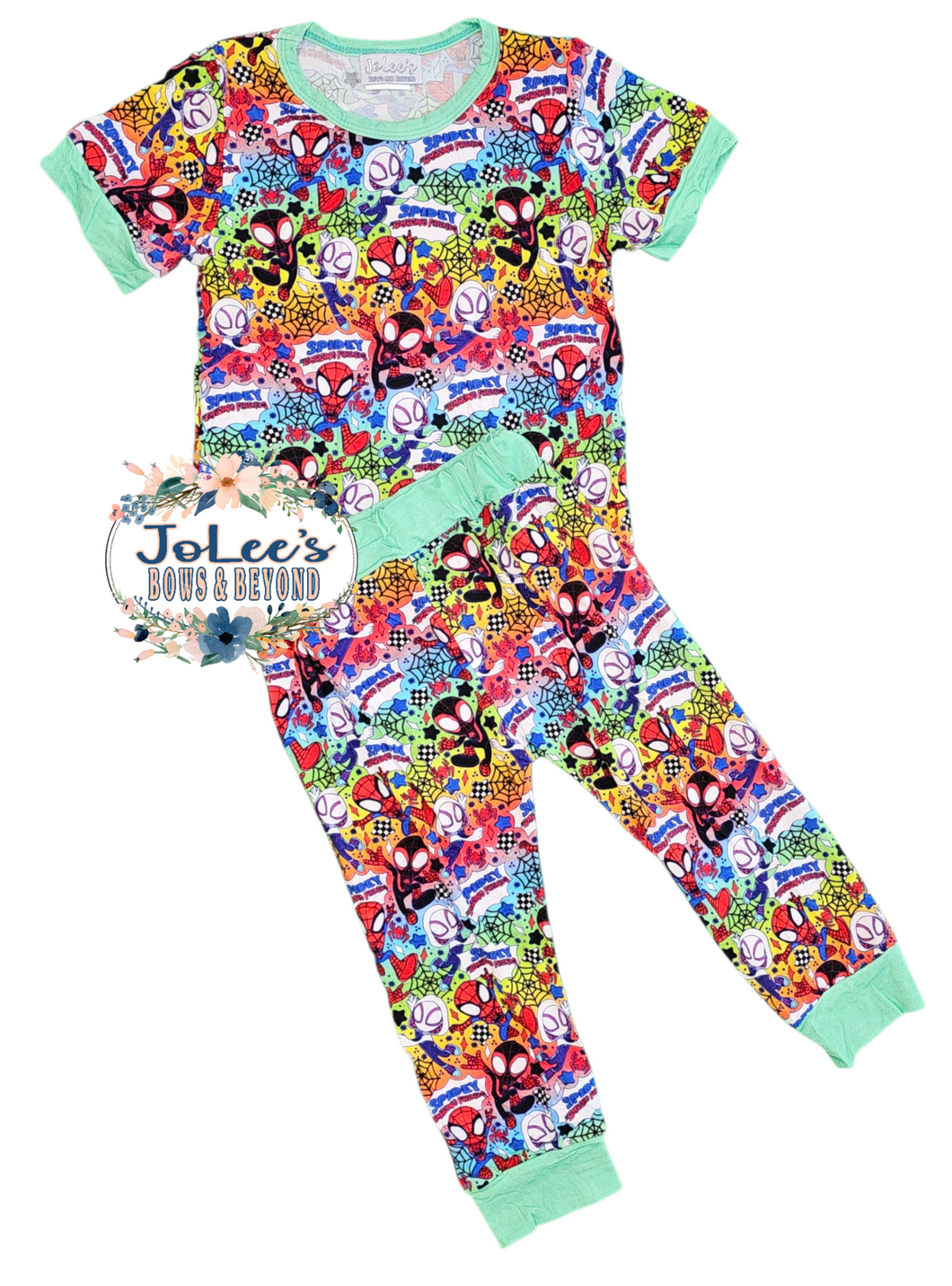 Bamboo Turquoise Character Pants Set