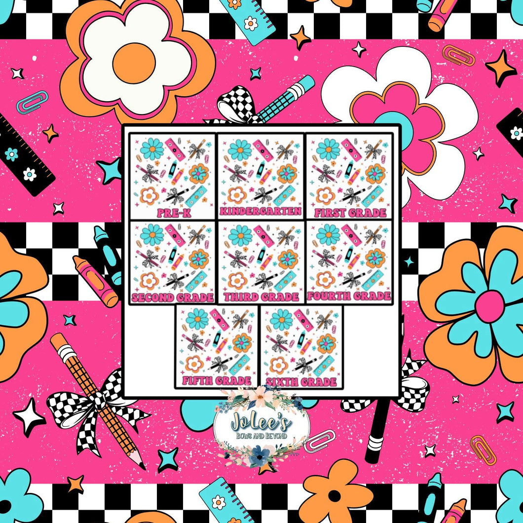 B2S - Pink Checkered Floral