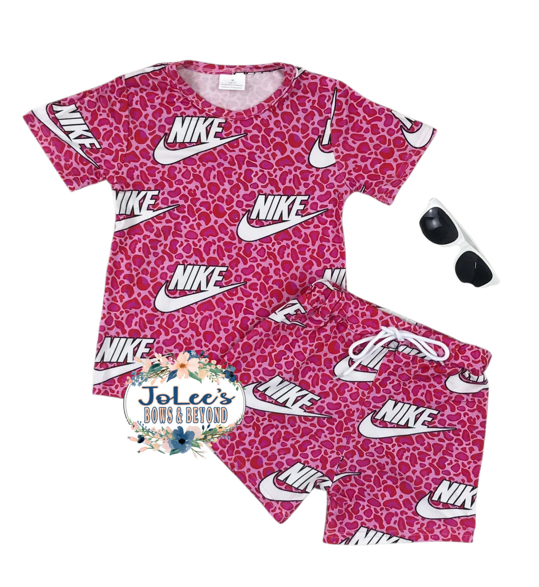 NK Bamboo Pink Shorts Set