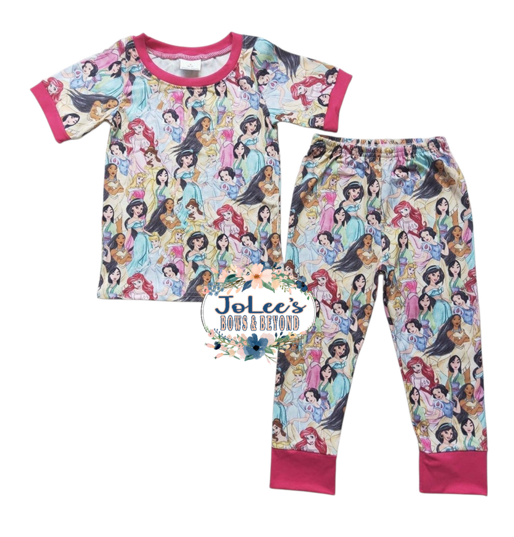 Pink Princesses Pants Set