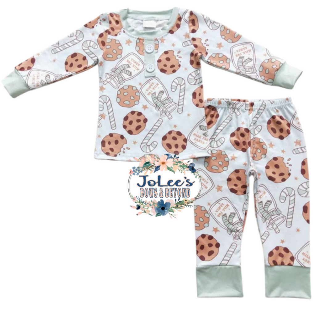 Blue Milk & Cookies Set