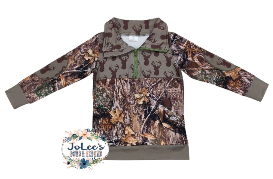 Brown Deer Camo Pullover