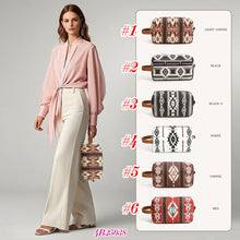 Load image into Gallery viewer, Aztec Printed Pleather Make-up Bag

