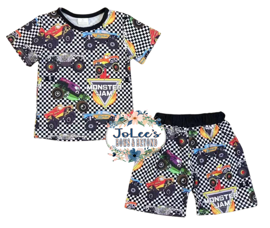 Monster Jam Shorts Set