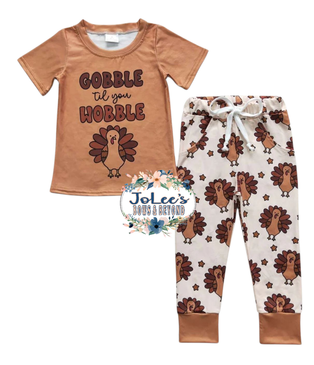 Gobble til you Wobble Pants Set