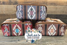Load image into Gallery viewer, Aztec Printed Pleather Make-up Bag

